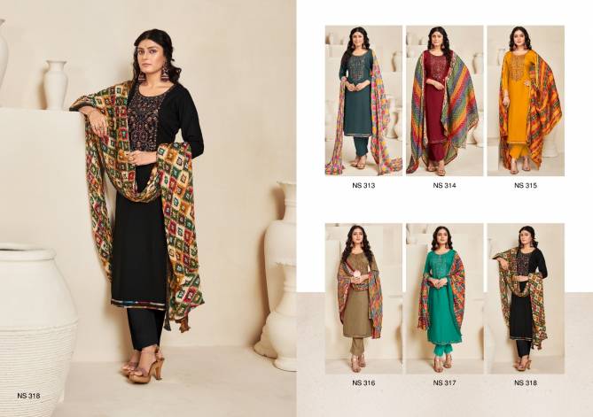 Levisha Nivisha Vol 5 Embroidery Dress Material Catalog
